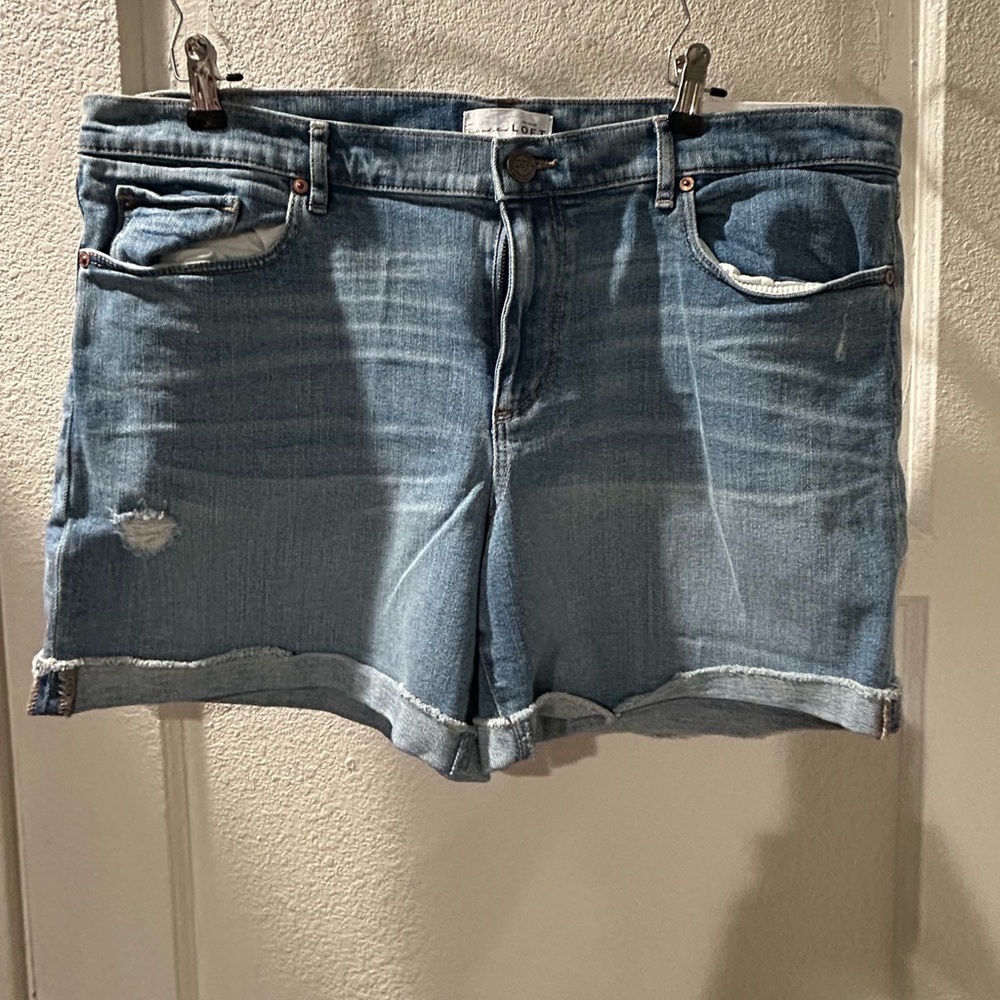 LOFT Light Blue Jean Shorts